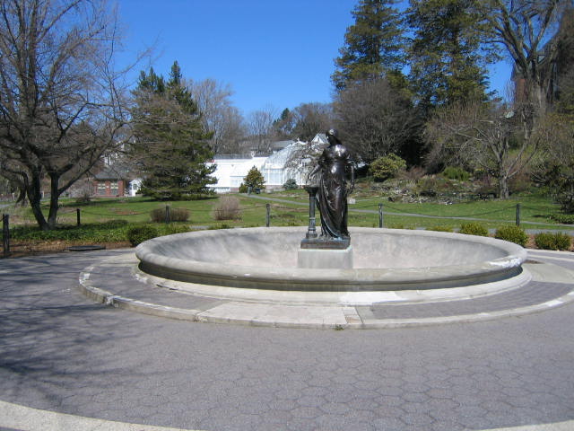 Fountain with Systematics Garden behind