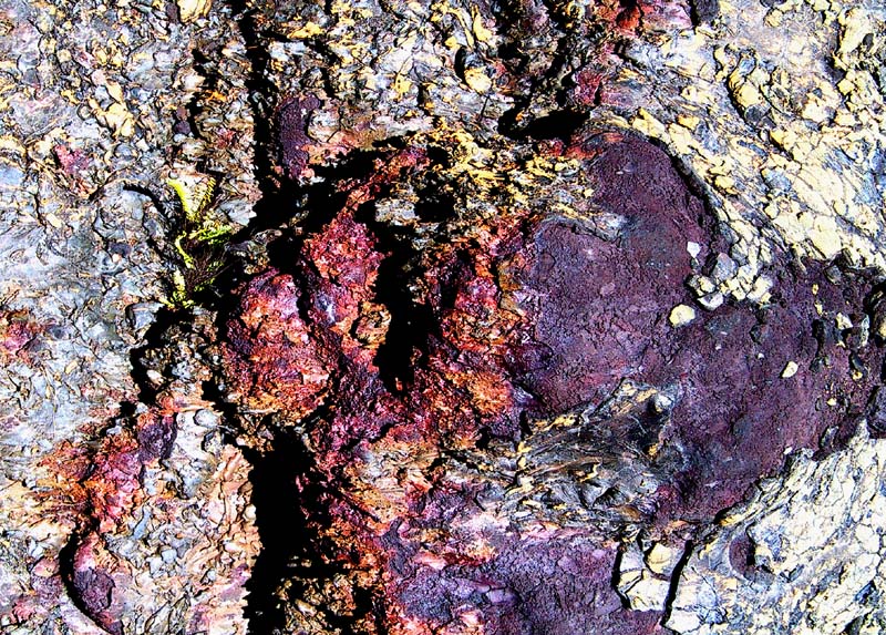 volcano lava iridescence