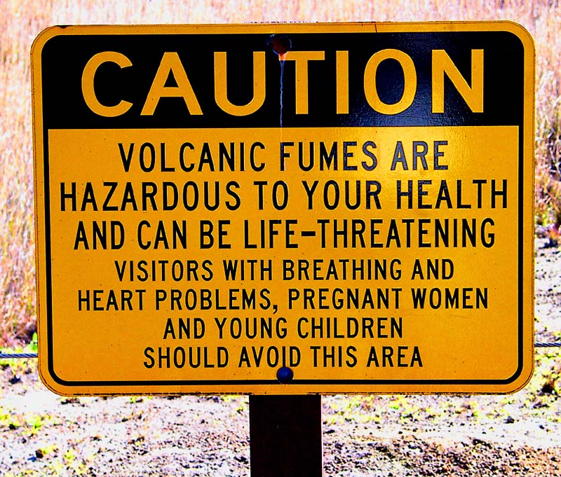 volcano warning sign