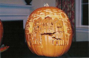Haunted house pumpkin