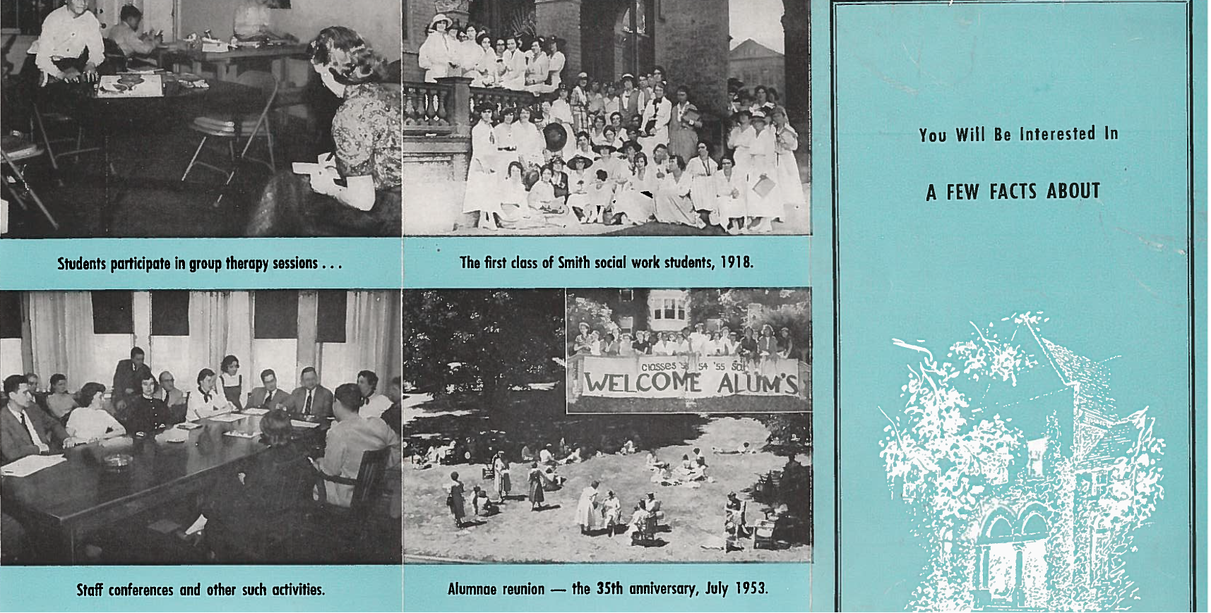 Portion of 1954 brochure with four photos