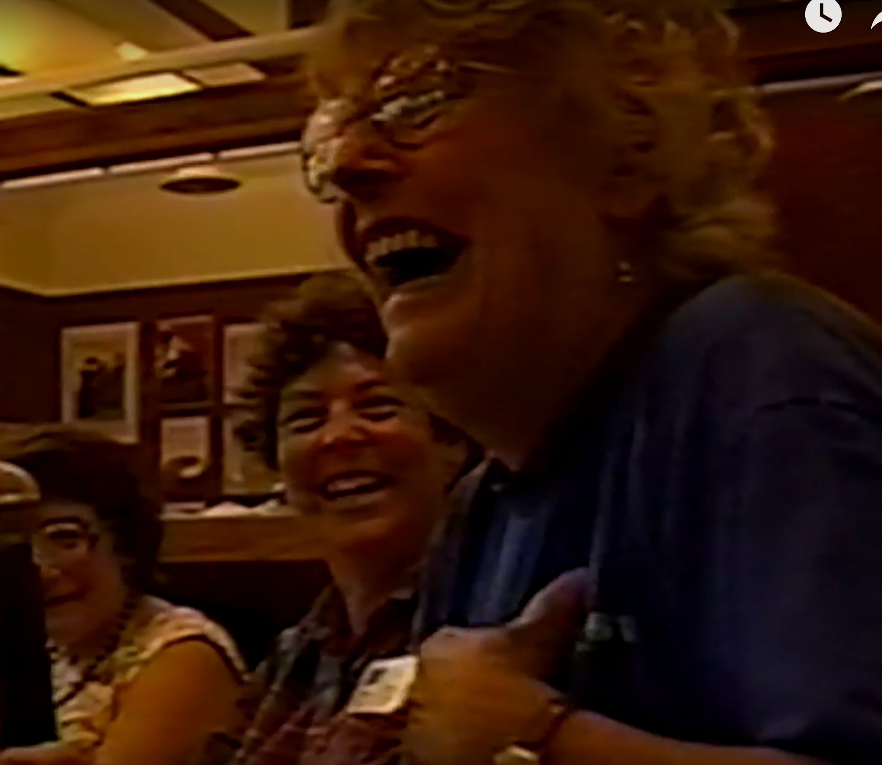 Still of Ann Hartman laughing from attached video